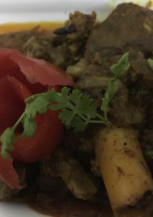 A picture of Mutton Dum.