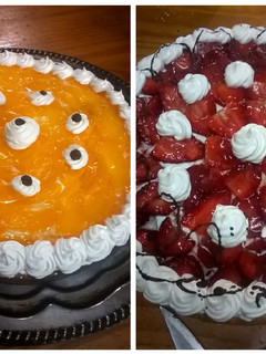 Una foto de TARTAS DE DURAZNO o FRUTILLA masa económica sin manteca