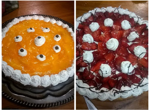 Una foto de TARTAS DE DURAZNO o FRUTILLA masa económica sin manteca