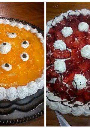 Una foto de TARTAS DE DURAZNO o FRUTILLA masa económica sin manteca