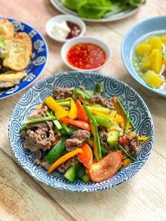 Hình của món Thịt Bò Xào Ớt Trái Cây.