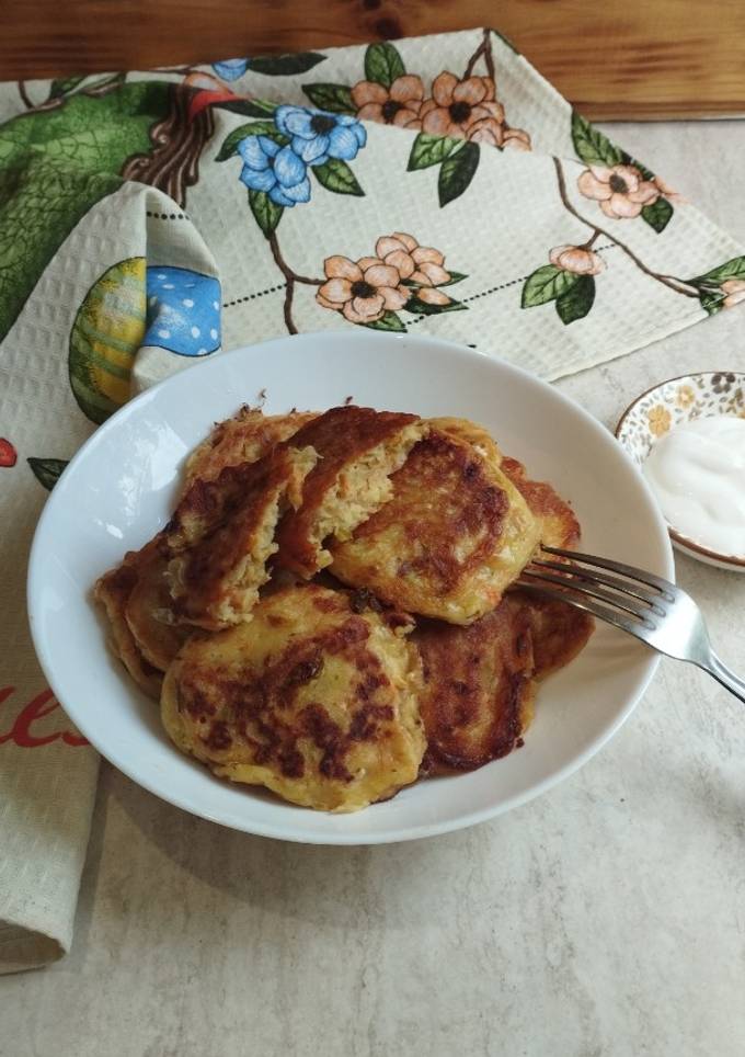 Оладки з молодою капустою