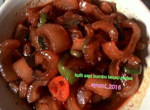 Foto resep Kulit sapi bumbu kecap pedas