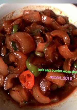 Foto resep Kulit sapi bumbu kecap pedas