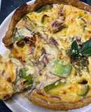 Tarta de queso, cebolla, zapallitos