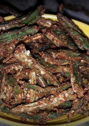 A picture of Crispy fried bhindi.