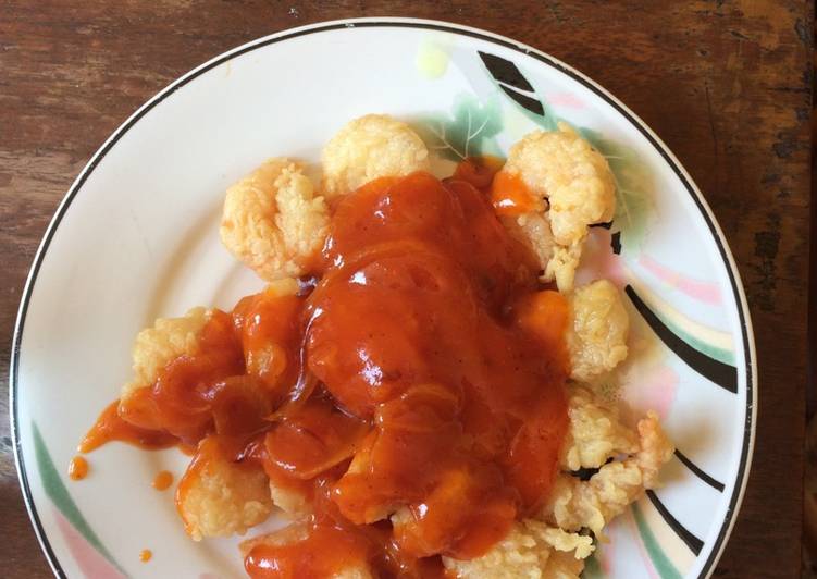 Bagaimana Menyiapkan Udang Goreng Crispy saus asam manis, Enak Banget