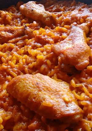 Una foto de Arroz con pollo brutal
