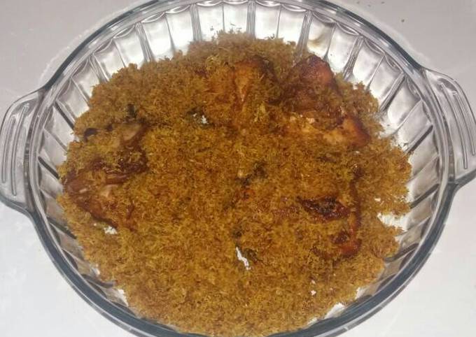 Standar Resep bikin Ayam srundeng kelapa kering gurih simpel yang gurih