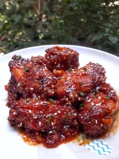 Foto resep Crispy Korean Fried Chicken (Yangnyeom Chicken)