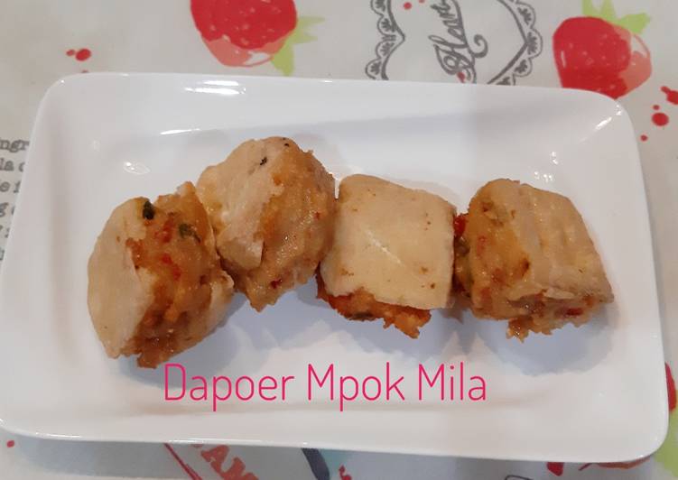 Tahu isi ikan tenggiri pedas