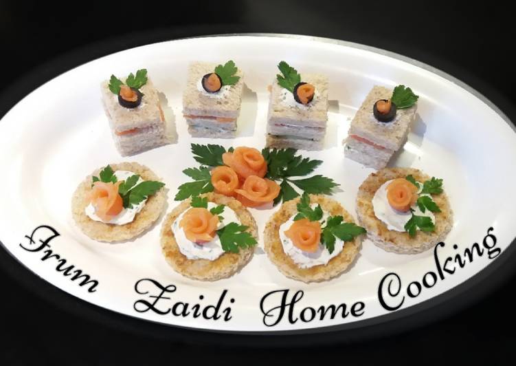 Recipe of Quick 🎄❄☃️🐟🥒🍔Smoked Salmon and Cucumber  Canapés🎄❄☃️🍔🥒🐟