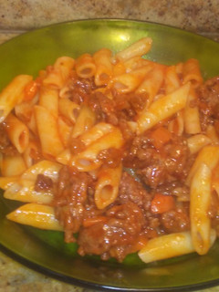Una foto de Macarrones con carne