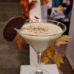 Sheep-nog (peanut butter eggnog) A picture of Sheep-nog (peanut butter eggnog).