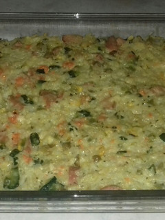 Una foto de Soufflé de arroz con verduras