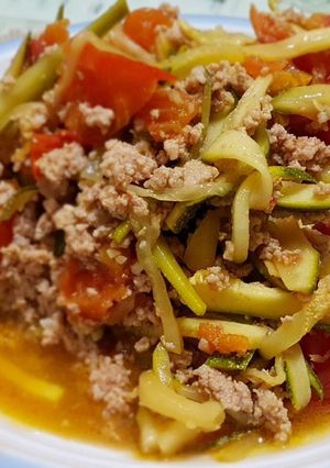 肉末佐櫛瓜 的食譜成品照片