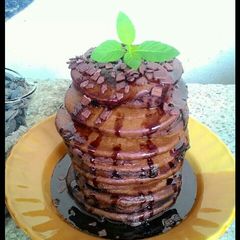 A picture of Chocolate pancakes 🍫.