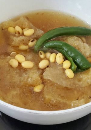 Foto resep Kerupuk kulit / krecek masak kedelai
