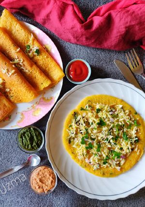 A picture of Stuffed Moong Dal Cheela.
