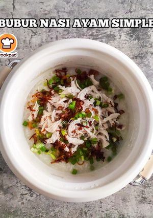 Gambar Bubur Nasi Ayam Simple