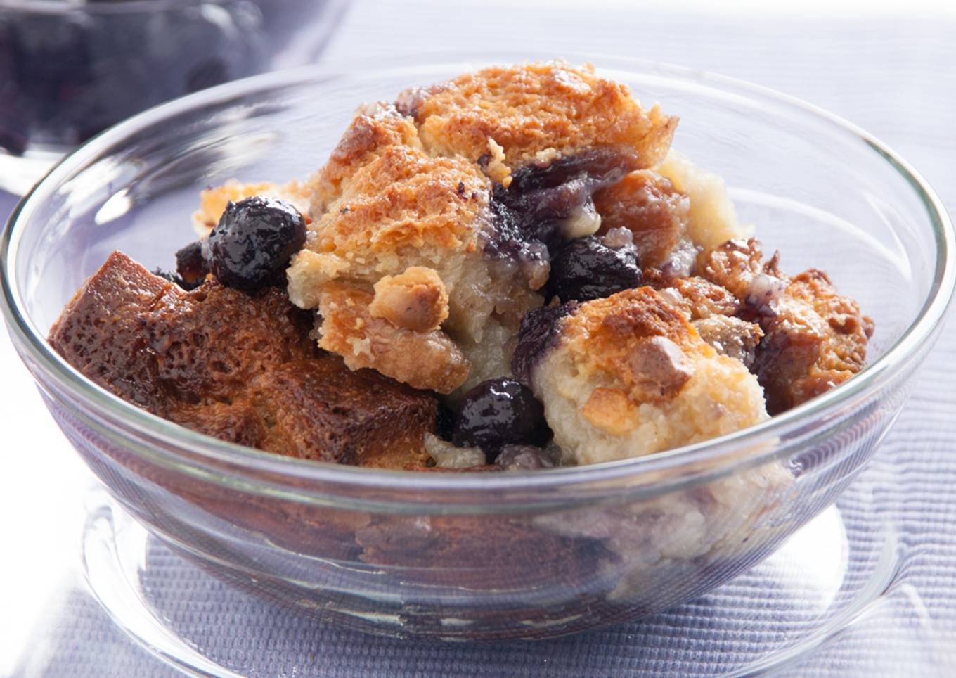 Creamy Blueberry Bread Pudding