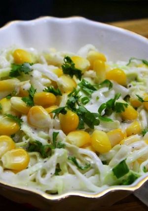 A picture of Cabbage corn salad.