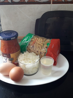 Una foto de Macarrones en microondas