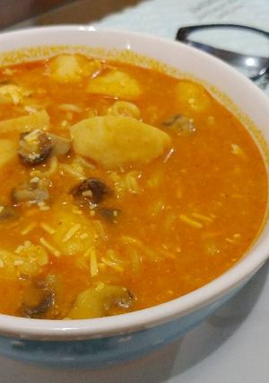 Foto resep Spicy Cheese Ramyeon