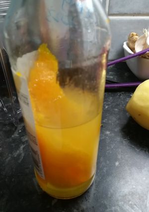 A picture of Orange Essence, or Anti Grease Cleaning Liquid.