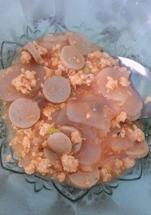 Foto resep Seblak Sosis Telur Rumahan