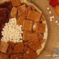A picture of Sankranti special chikki.
