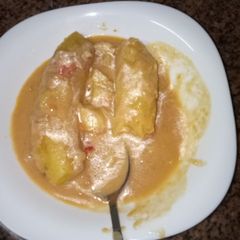 A picture of Matoke Ugandan style #favorite Easter dish.