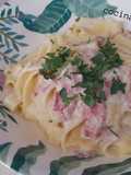 Pasta a la crema de leche