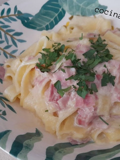 Una foto de Pasta a la crema de leche