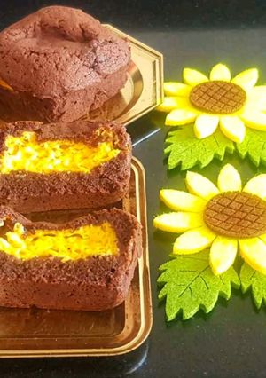 A picture of Rasmalai Stuffed Brownies.