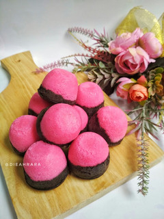 Foto resep Bolu Kukus Black Pink 💝