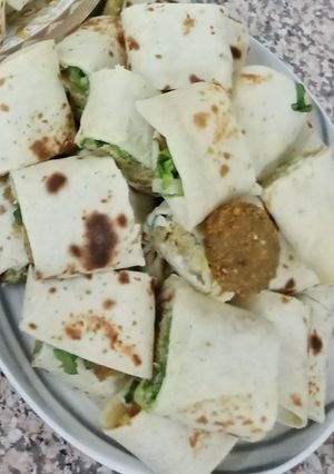 صورة لوصفة سندويش فلافل بالفلفل