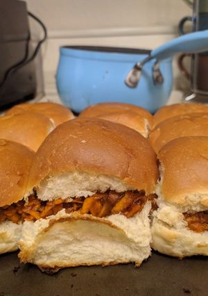Una foto de Sliders de batata con barbacoa
