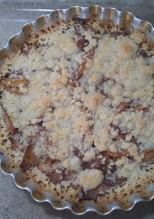 Una foto de Postre rápido: crumble de peras 🍐