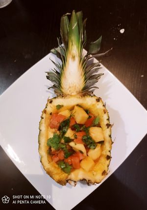 Une photo de Salade pastèque ananas🍍 🍉
