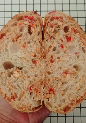 Foto resep Sambal Tempe Kemangi Sourdough Bread (Open Bake Method)