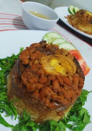 Foto resep Nasi Tim Ayam Jamur