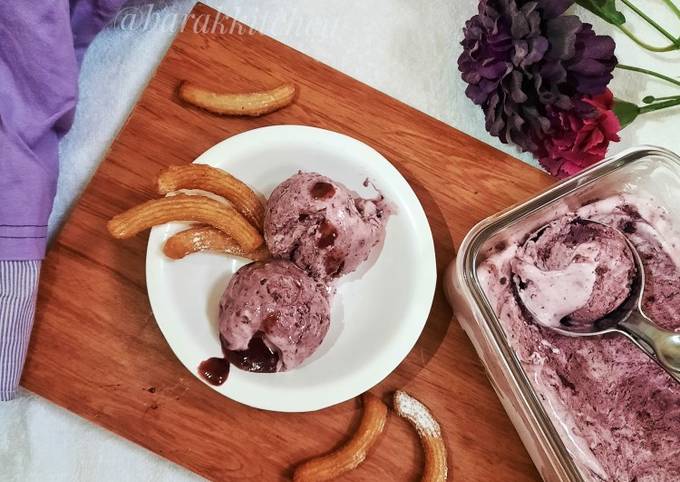 Aquafaba Blackberry Ice cream