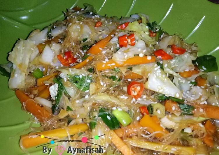 Langkah meracik Mie Bihun a.k.a Japchae  ala Korea Maknyuss, Lezat Sekali