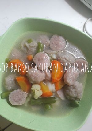 Foto resep Sop bakso sayuran