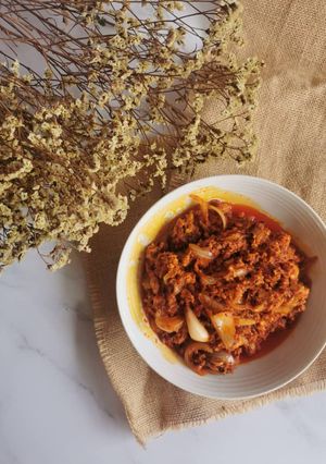 Gambar Sambal telur hancus bawang