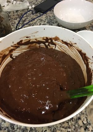 Una foto de Torta negra de Navidad