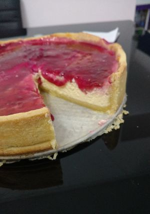 Una foto de Ricota con frambuesa