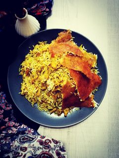 عکسی از دستور كلم پلو با مرغ...