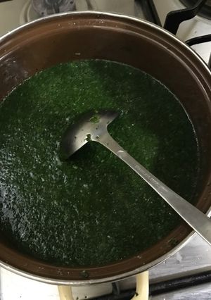 صورة لوصفة ملوخيّة من الجنّة